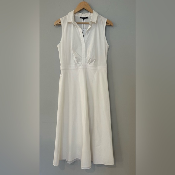 Lafayette 148 New York Dresses & Skirts - Lafayette 148 New York White Cotton Sleeveless Midi Dress.